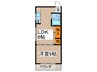 石川マンション 1LDKの間取り