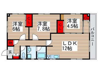 間取図 ブリッジ・パサニア