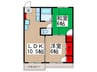 コーポ田島 2LDKの間取り