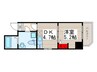 アーバハイツ六町１号館 1DKの間取り