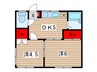 ハウゼＡＢ 2DKの間取り