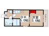 ペアパレス六町１号館 1DKの間取り
