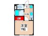 酒井マンション第２（１階） 1Kの間取り
