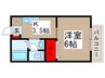 サンモ－ルヤナセ 1Kの間取り