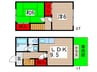 メゾンボワール 2LDKの間取り