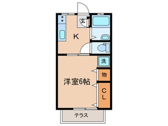 間取図 リバ－サイドハイツ西村Ｂ棟