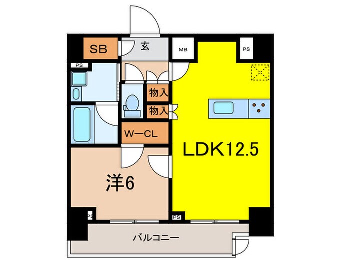 間取り図 ｼﾞｪﾉｳﾞｨｱ新宿中落合ｽｶｲｶﾞｰﾃﾞﾝ