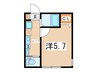 グランフェリオ横浜１ 1Kの間取り