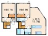CONTEL SUGAMO 2LDKの間取り