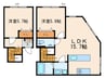 CONTEL SUGAMO 2LDKの間取り