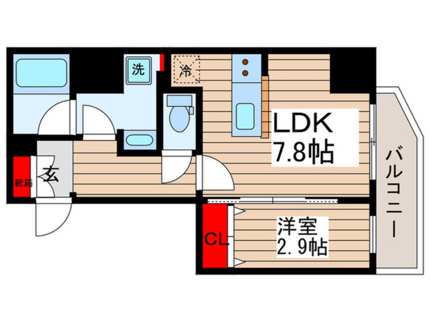 間取図 ザ・パーククロス門前仲町