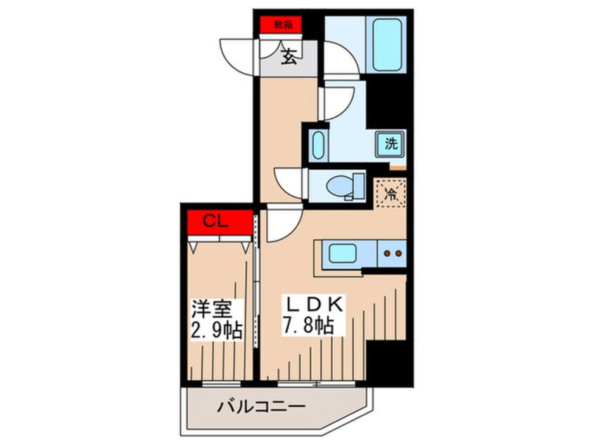 間取図 ザ・パーククロス門前仲町