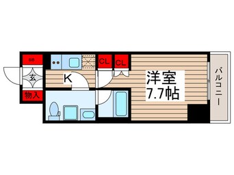 間取図 ｼﾞｪﾉｳﾞｨｱ南千住Ⅵｽｶｲｶﾞｰﾃﾞﾝ(101)