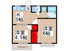 第２岩佐ハイツ 2Kの間取り