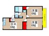 北方フラッツ 2DKの間取り