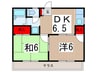 アレイフラッツⅡ 2DKの間取り