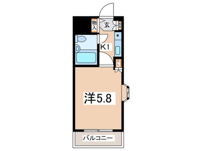 間取図 クリオ相模原弐番館（208）