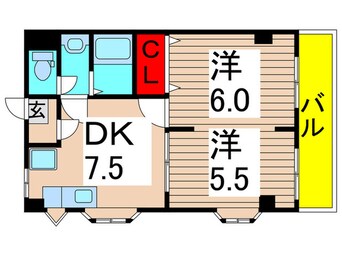 間取図 ヴィレッヂハピネス１