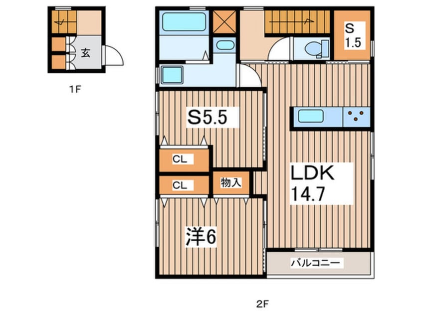 間取図 カーサ林間