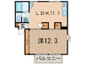 ミラクルハイツ 1LDKの間取り