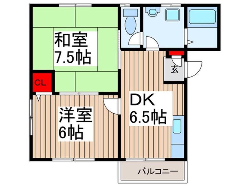 間取図 ハイツ八千代台Ⅱ