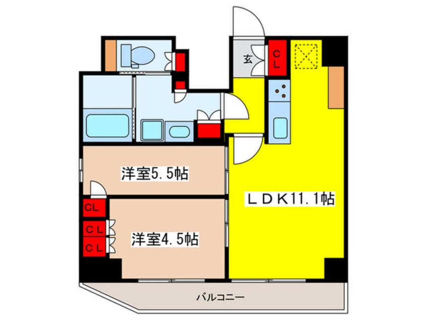 間取図 ＫＵＲＡＭＡＥ２１４