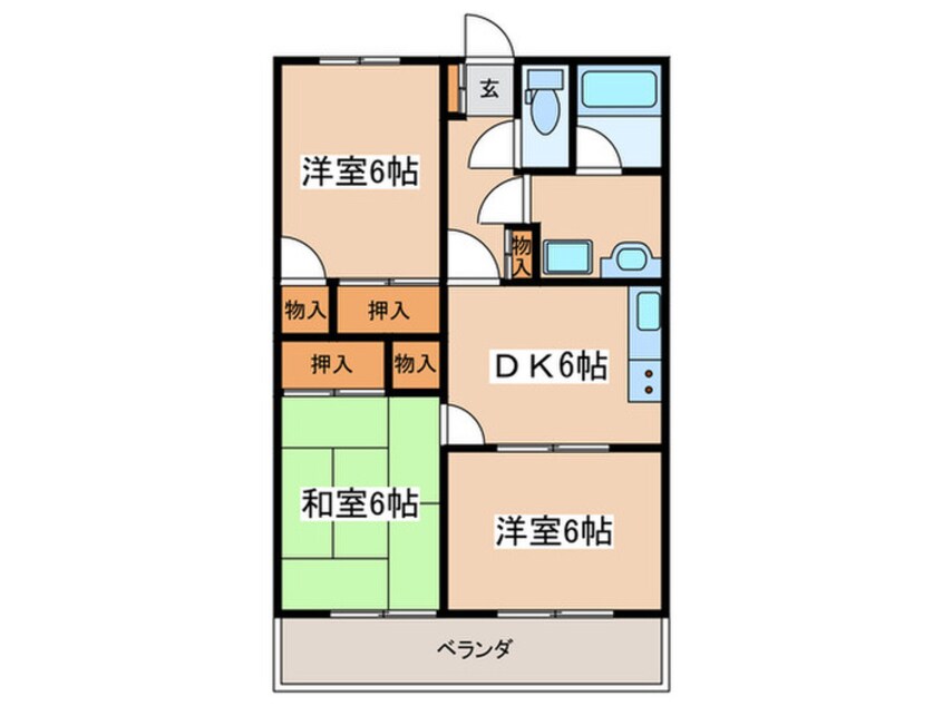 間取図 マンションふたみ