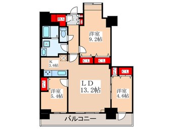 間取図 勝どきビュータワー（２７０９）