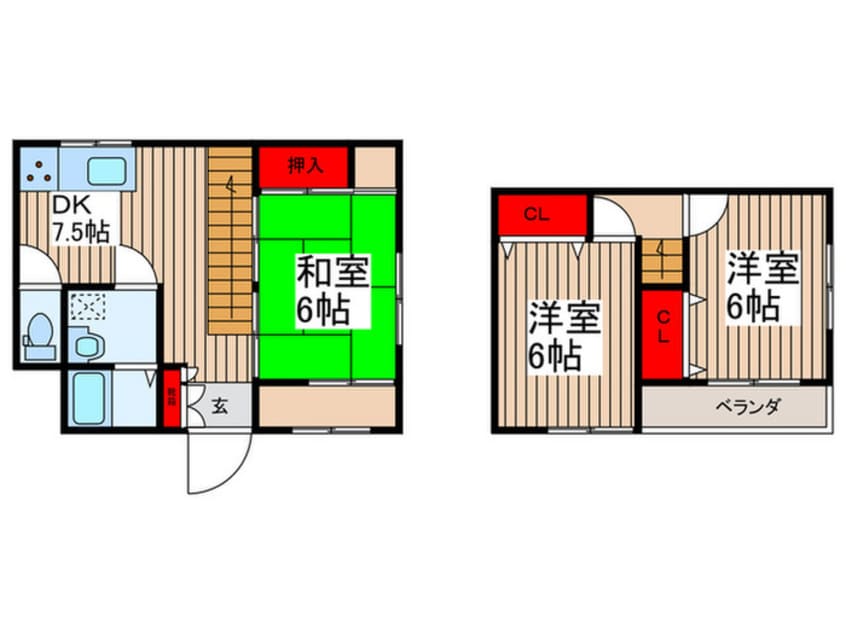 間取図 南行徳１丁目貸家