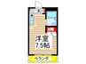 コベントガ－デンＢ棟 1Rの間取り