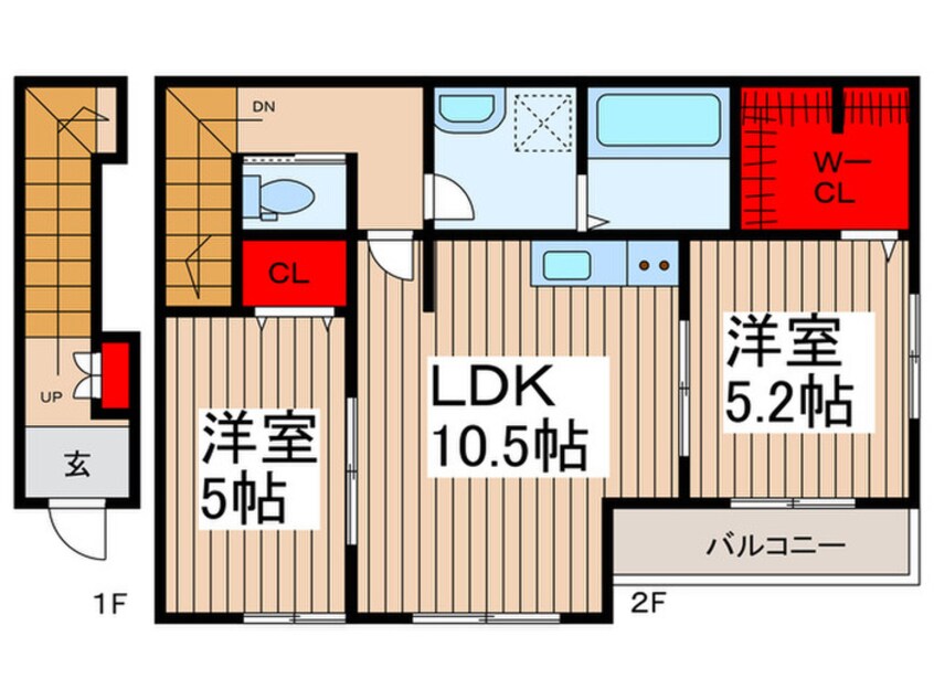 間取図 ﾘｰﾌﾞﾙﾌｧｲﾝ三郷新和Ⅱ