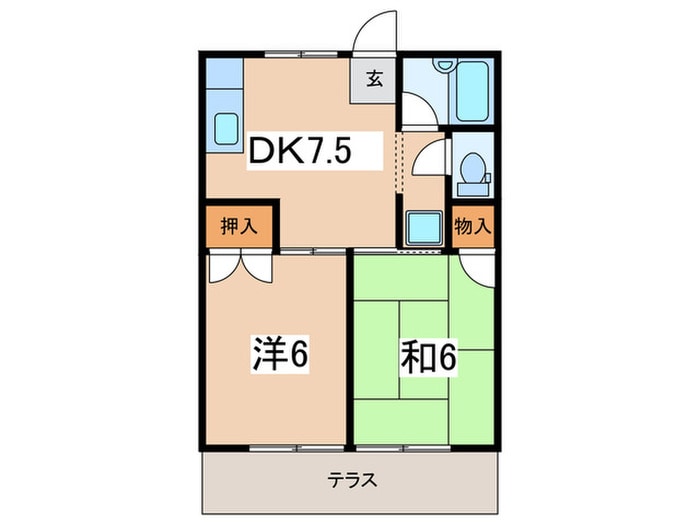 間取り図 クラスタ南万騎が原Ｂ