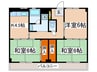 ビレッジハウス下九沢4号棟 3Kの間取り