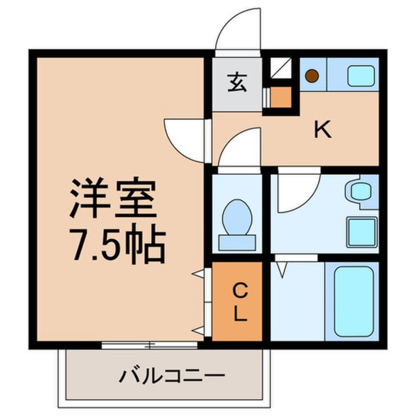 間取図 La Bonheur (ﾗ ﾎﾞﾅｰﾙ)