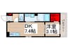 サーフライフ 1DKの間取り