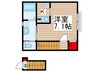 ノーススクエア 1Kの間取り