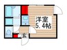 フォルトゥナ北千住 1Rの間取り