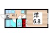 ヴィレヂハピネス－６ 1Kの間取り