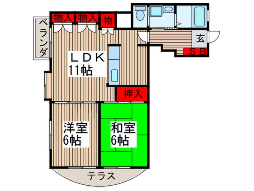 間取図 コ－プ愛宕（１０６）