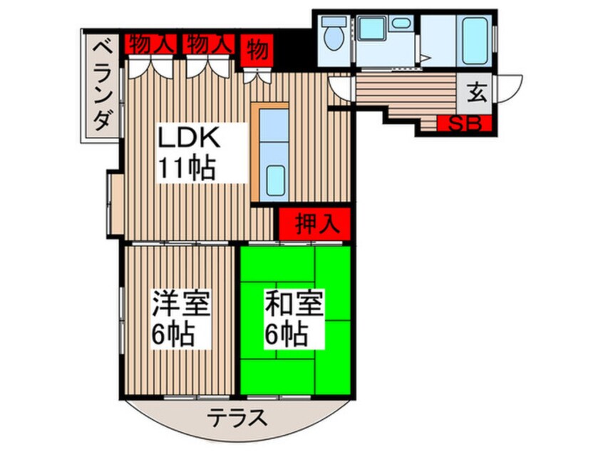 間取図 コ－プ愛宕（１０６）