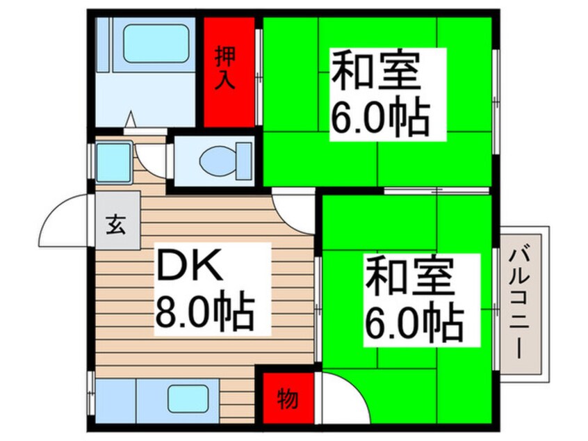 間取図 タウニー浜野Ａ