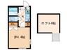 アーヴェル元住吉Ⅱ 1Rの間取り