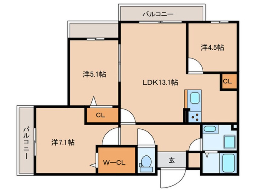 間取図 仮）新宿区下落合４丁目ＰＪ