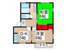石橋ハイツA 2DKの間取り