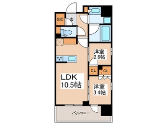 間取図 シーズンフラッツ新御徒町ｲｰｽﾄ