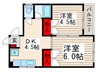 フロ－レス塚原ビル 2DKの間取り