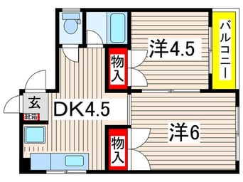 間取図 フロ－レス塚原ビル