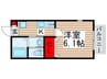 カンパニュラ 1Kの間取り
