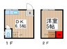 ひばり荘 1DKの間取り