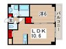 Asante稲毛海岸 1LDKの間取り